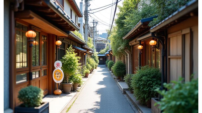 神楽坂通りの写真。お店の近くの風景