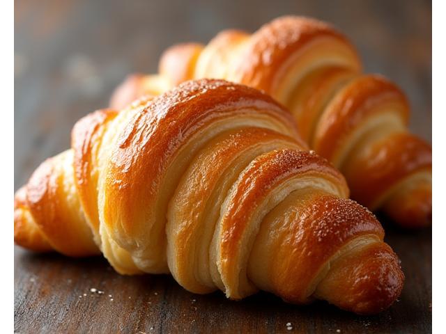 六分儀の曲線を描くクロワッサン