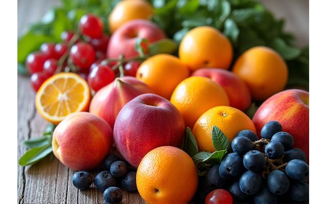 新鮮な地元の有機フルーツ